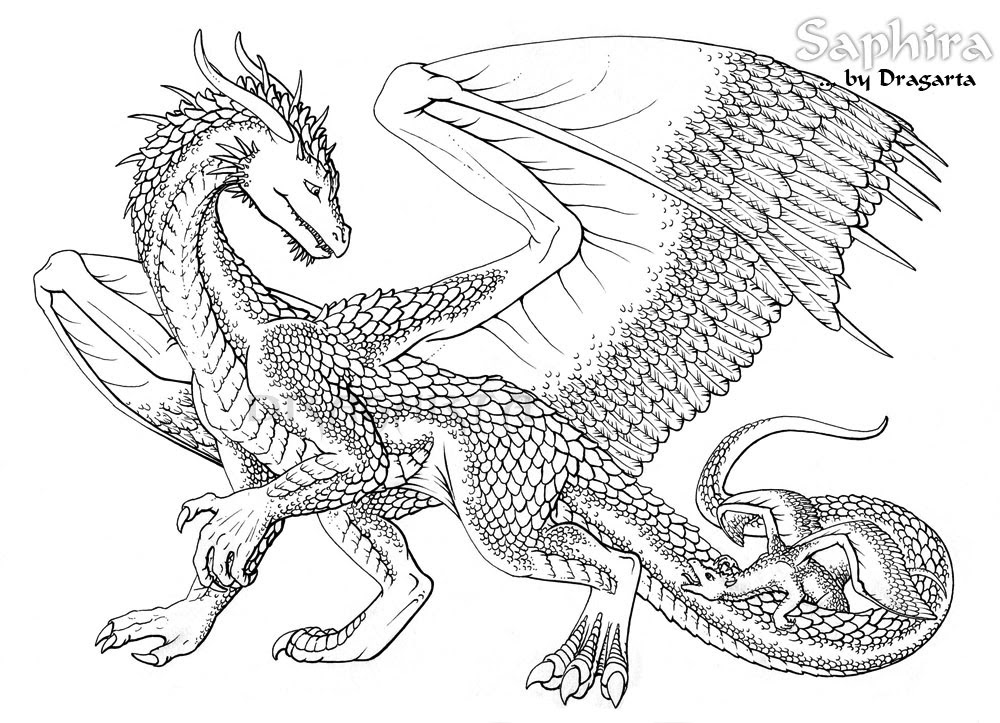 dragon coloring pages to download and print for free