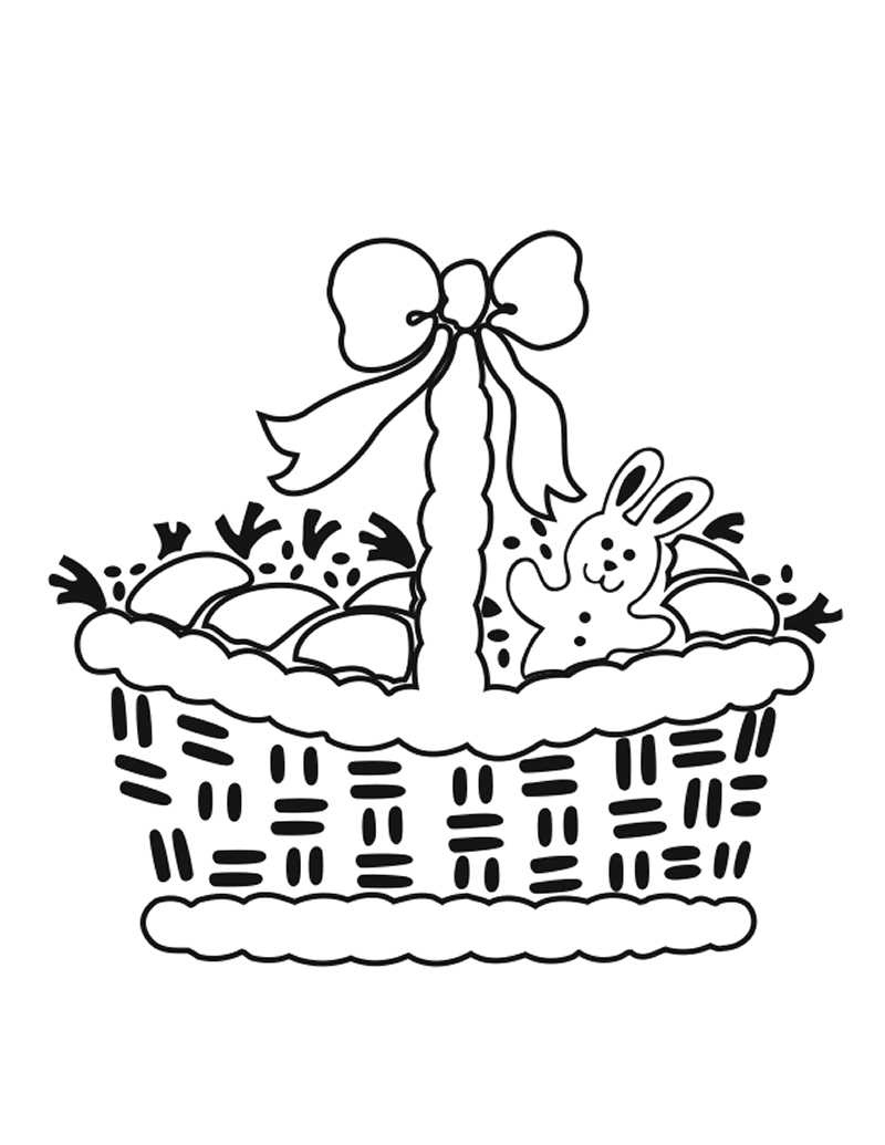 empty easter basket coloring page coloring home