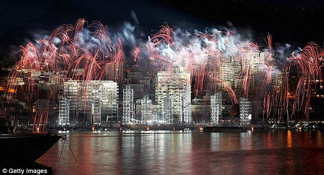 Monaco bathed in fireworks for wedding of Prince Albert and his 'runaway bride'..   6