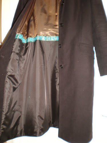 Brown coat lining