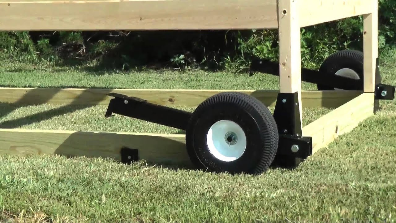 Chicken Tractor Wheel Kit - YouTube