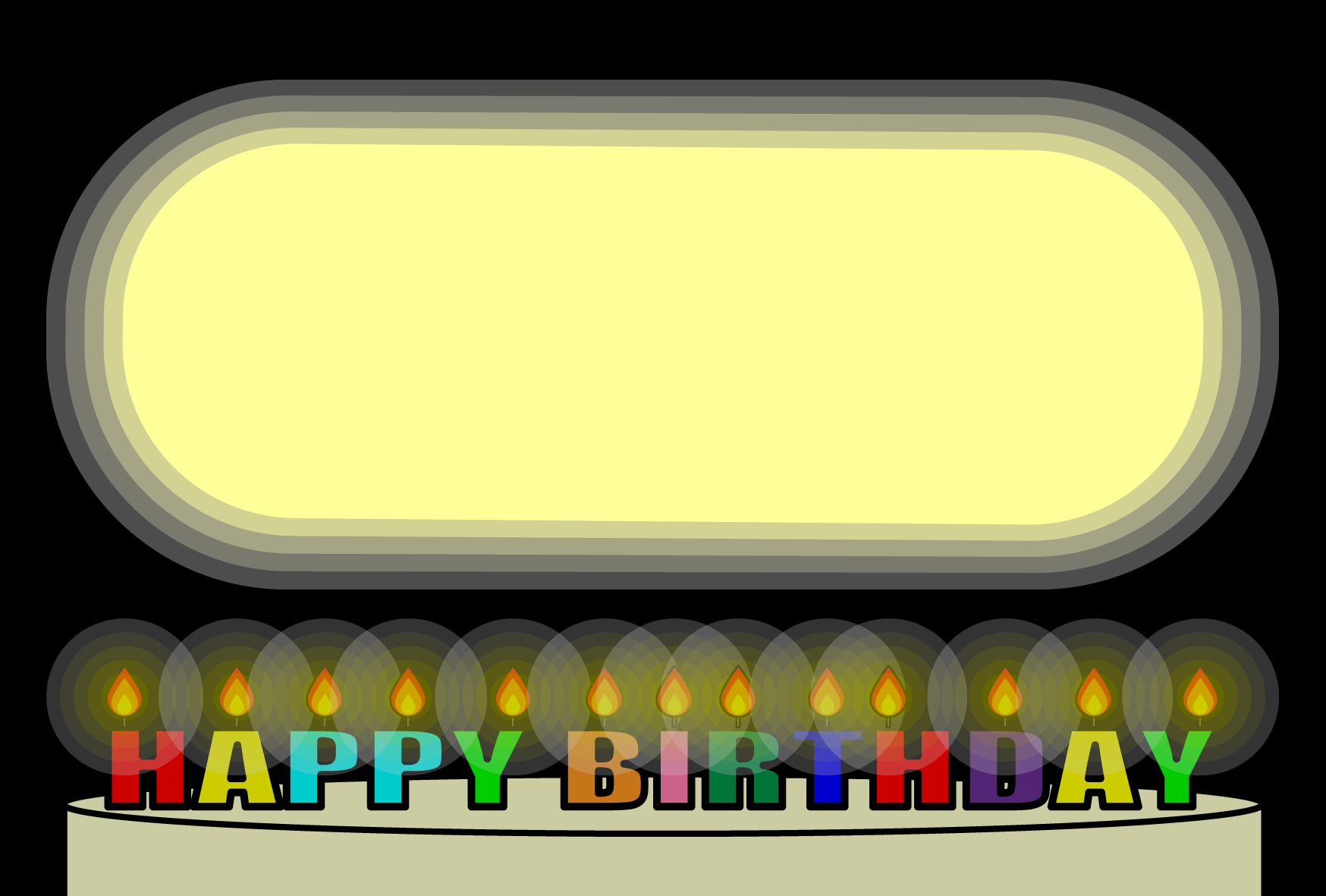 かわいい誕生日 バースデー メッセージカード3の無料イラスト 商用フリー オイデ43