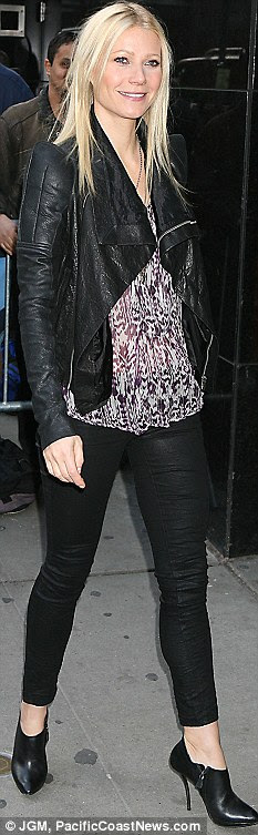 Famous fan: Actress Gwyneth Paltrow is one of a number of celebrities who has helped make leggings fashionable