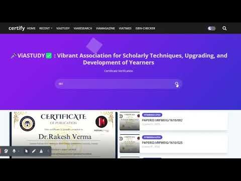  📢 Verify Your Published Certificate & ISBN with ViASTUDY! 📢 