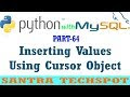 #64 | Inserting Values in MySQL DataBase Using Cursor Object in Python in Tamil
