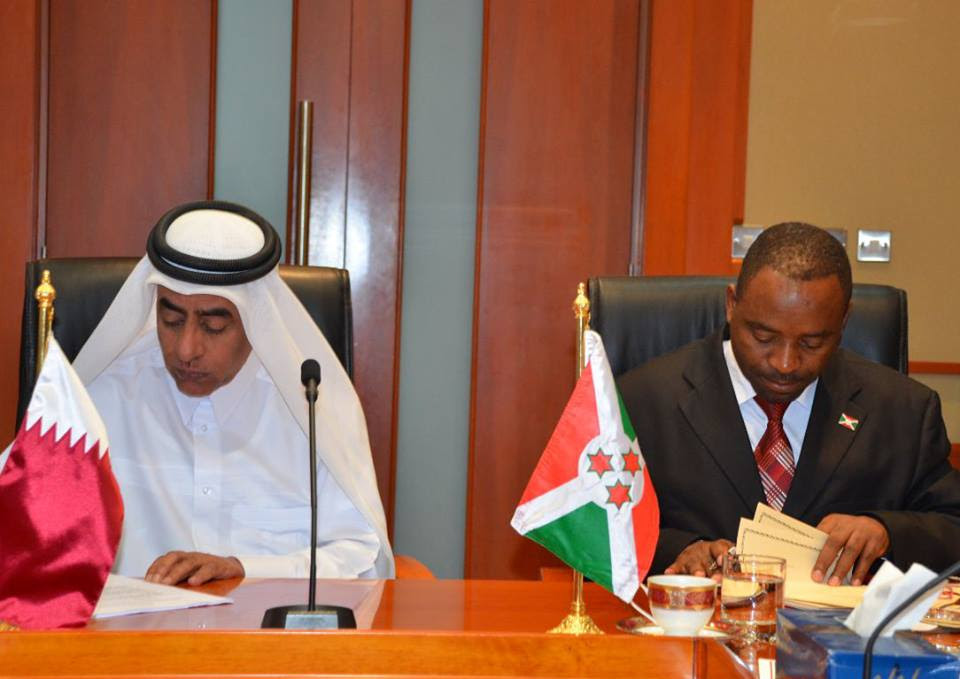 The signing ceremony in Doha