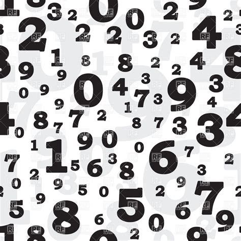 abstract black  white background  numbers vector