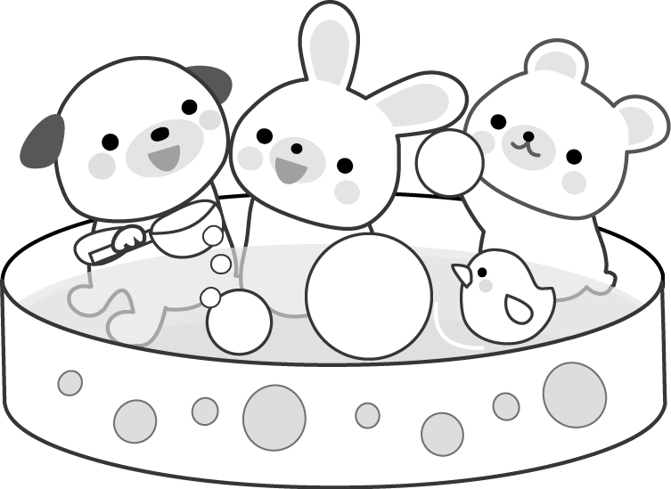 夏 プール水遊びのイラスト 無料イラスト フリー素材