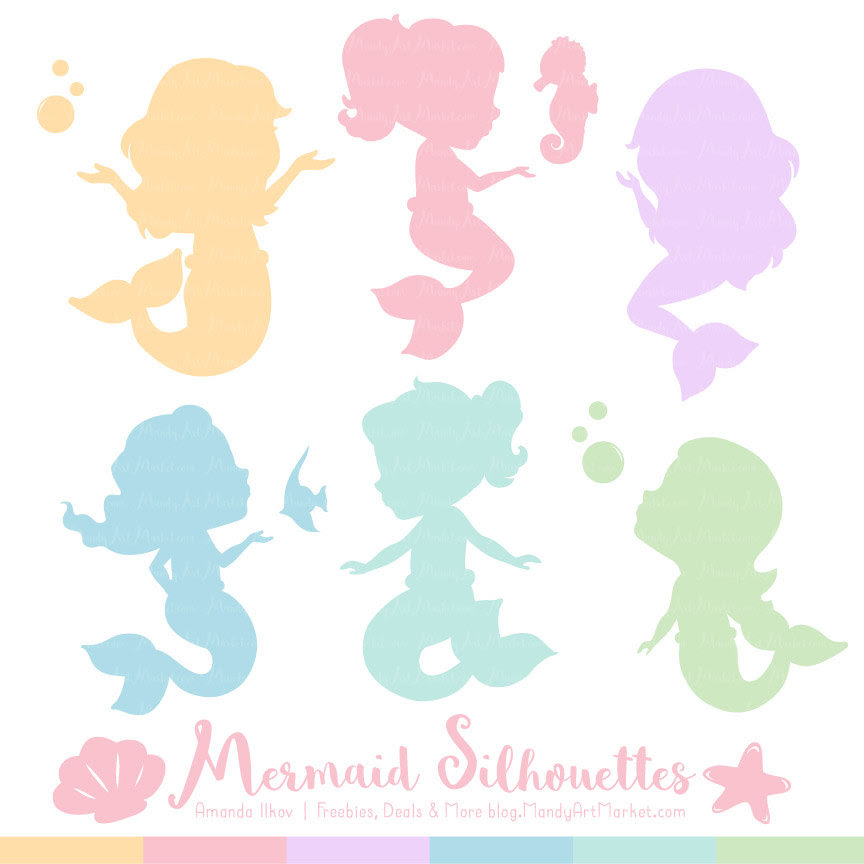Download Baby Mermaid Silhouette At Getdrawings Free Download
