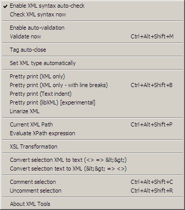 Notepad Xml Tools