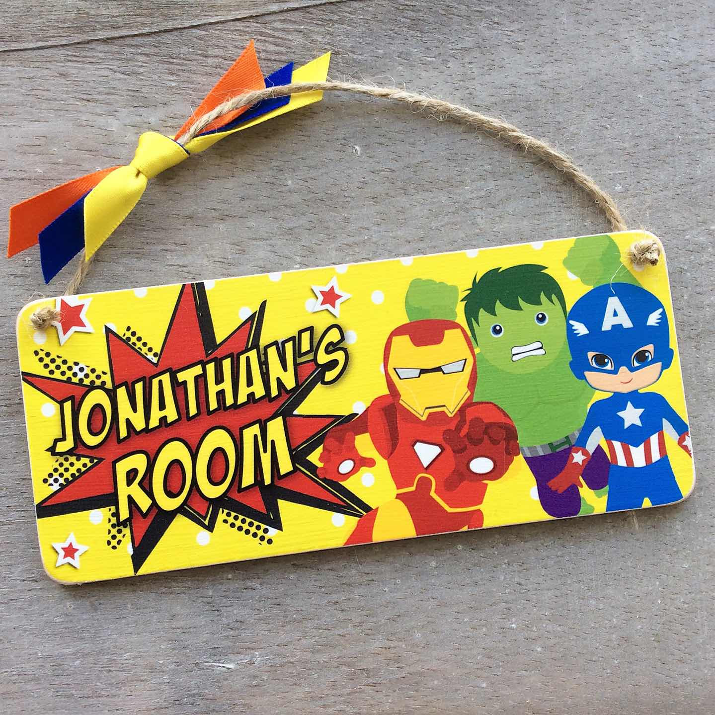 Personalised Superhero Plaque/Bedroom Door Sign - Laura ...