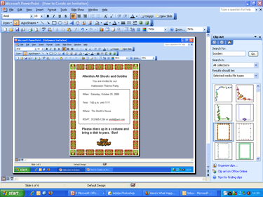 Design Invitations In Microsoft Powerpoint Watch Video