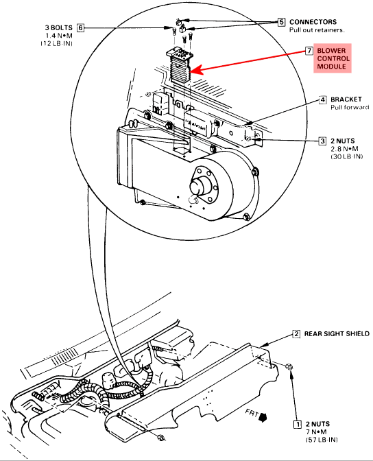 Buick blower motor module