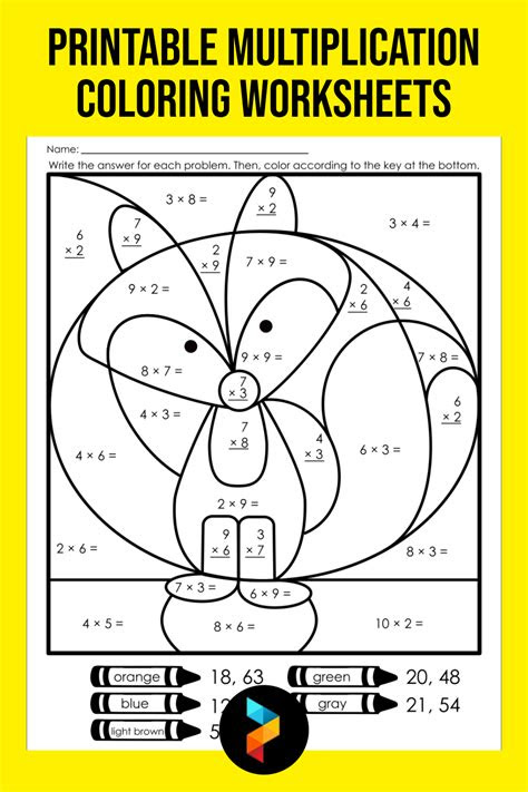 These emoji multiplication mystery pictures will make practicing 2 by 1 and 3 by 1 multiplication lots of fun! 10 best free printable multiplication coloring worksheets