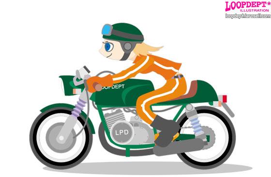 レトロバイクイラスト