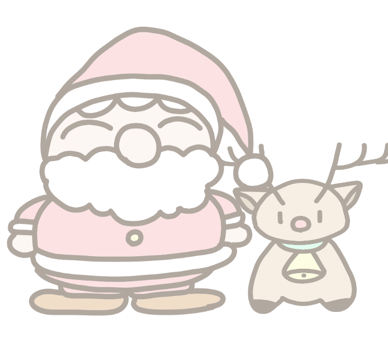 サンタ トナカイでっ 可愛いクリスマス無料イラスト集 ぴぴ