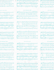 LETTER/STANDARD size JPG Christmas Sheet Music WHITE & TURQUOISE Vintage GF paper 350dpi