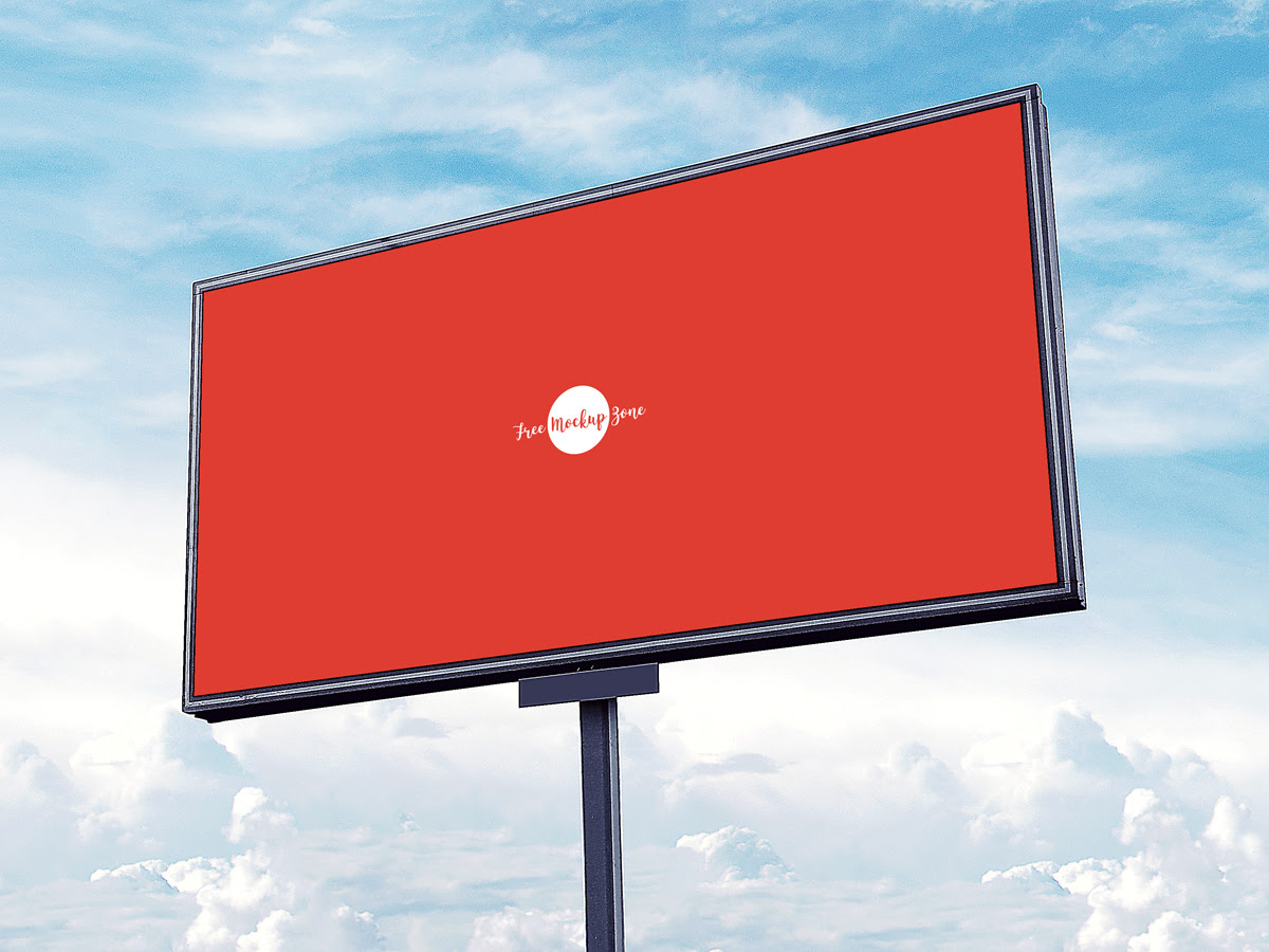 Free Outdoor Advertisement Sky Billboard Mockup Psd Free Mockup Zonefree Mockup Zone