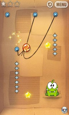 Screenshots of the Cut the Rope for Android tablet, phone.