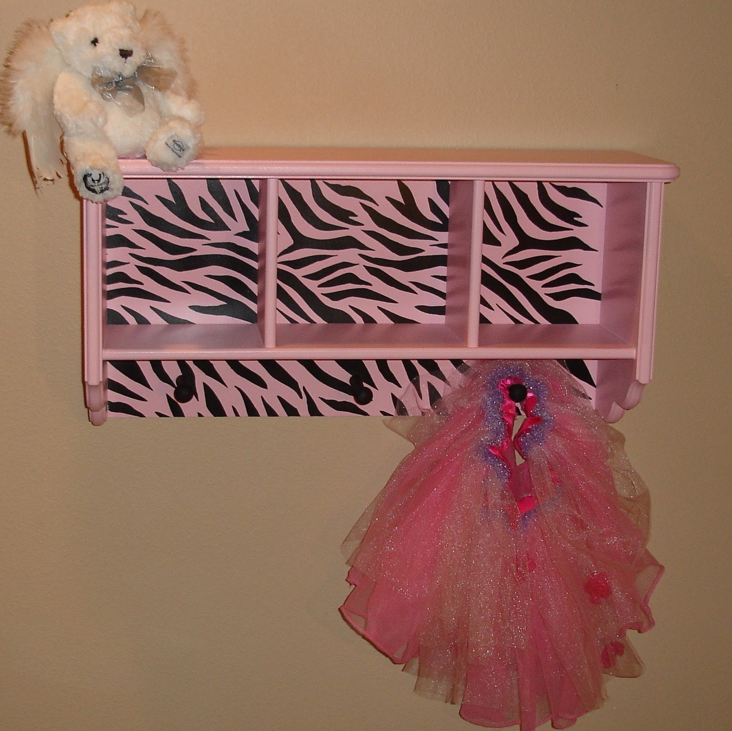 Zebra Striped Wall Shelf