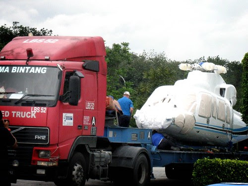 Helicopter on Trailer