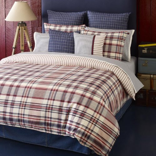 Tommy Hilfiger Vintage Plaid Duvet Cover Set, Twin On Sale