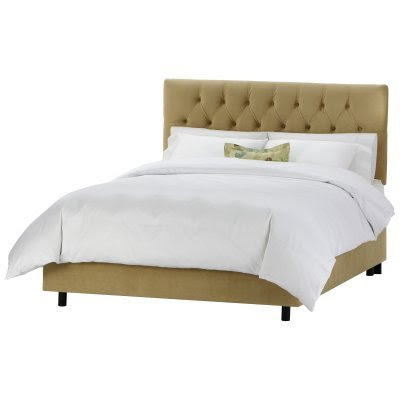 Skyline Furniture Tufted Upholstered Low Profile Bed - 543BED-K-DRAMA-COCOA