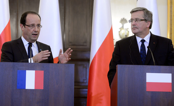 Francois Hollande i Bronisław Komorowski