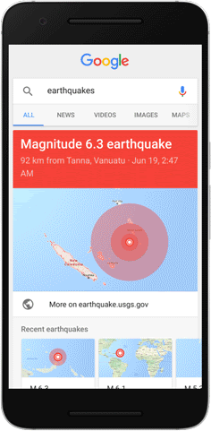 google-earthquake-results