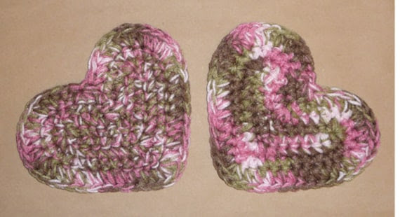 PINK CAMO HEARTS Military Camouflage by CraftCreationsEtsy on Etsy