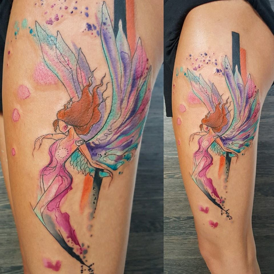 Watercolor Angel | Best tattoo design ideas