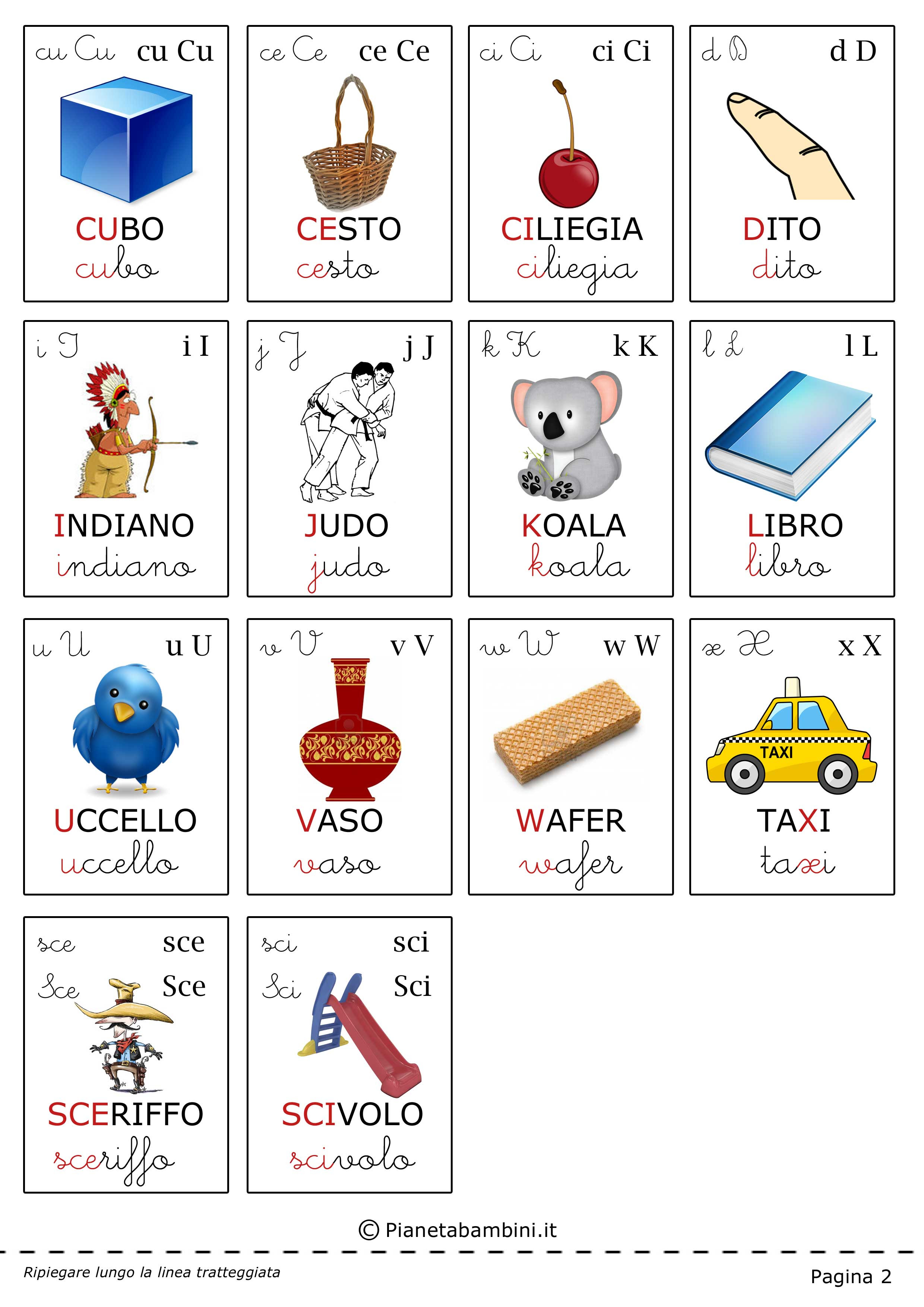Immagini delle carte tematiche delle lettere dell alfabeto da stampare