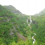 Saltos de agua desde el Tren de Flåm