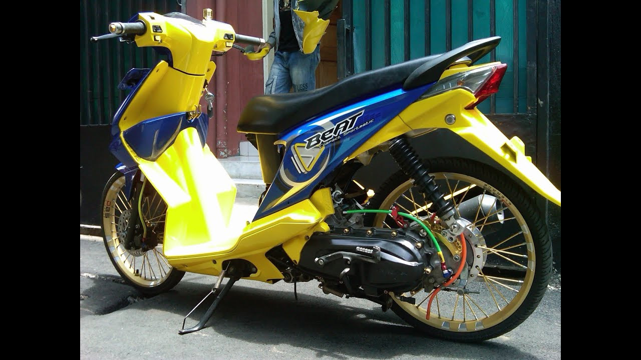  Modifikasi  Motor Beat  Fi  Biru  Putih  Automotivegarage org