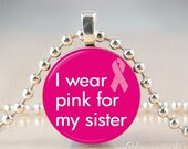Pink for my Sister-- penny pendant handmade by Charmed Pennies