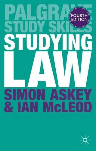 Studying Law (Palgrave Study Skills), by Simon Askey, Ian McLeod