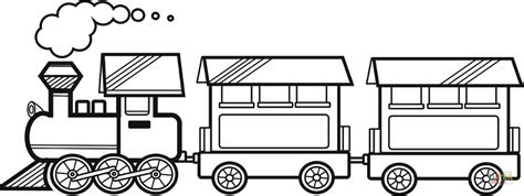  train with two carriages coloring page free printable coloring pages