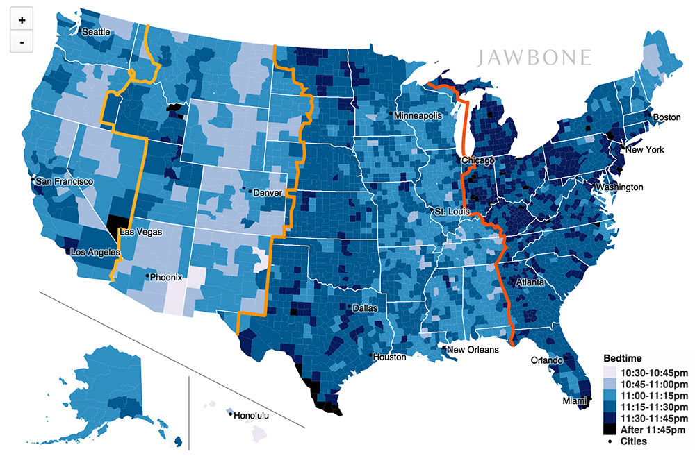Louisville Ky Time Zone Map Kentucky shows just how meaningless time zones are to sleeping 