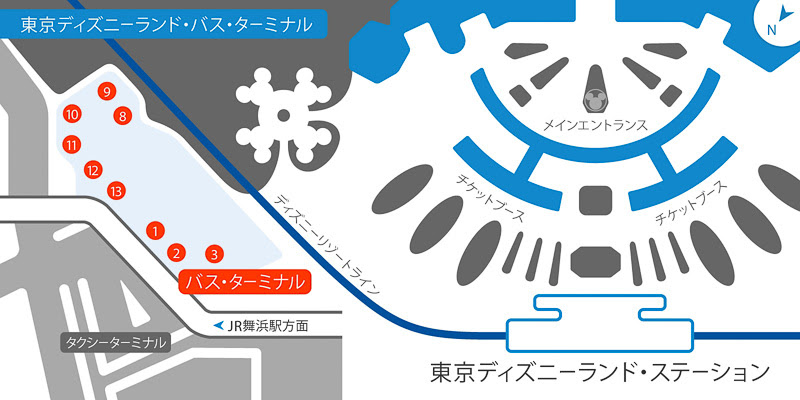 東京ディズニーランドのバス乗り場が一部変更に 羽田 成田空港や各ホテル行きに影響 改修工事に伴う措置 1月17日から トラベル Watch