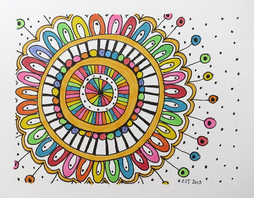 Colorful Zentangle