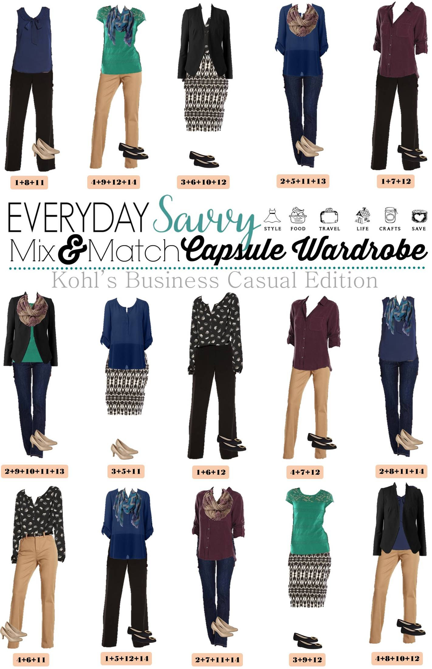 Kohls Business Casual Capsule Wardrobe for Fall
