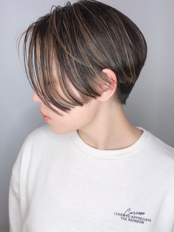 外国人風ハイライトハンサムショート ヘアスタイル 美容院 美容室 モリオフロムロンドン 原宿本店 大宮 池袋 成増