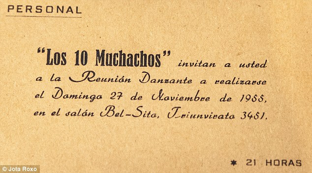 Legendary: Oscar says the parties they used to throw - like the one which followed this invite - were unforgettable, and Jorge even once dressed up as a woman after the boys raided a cupboard