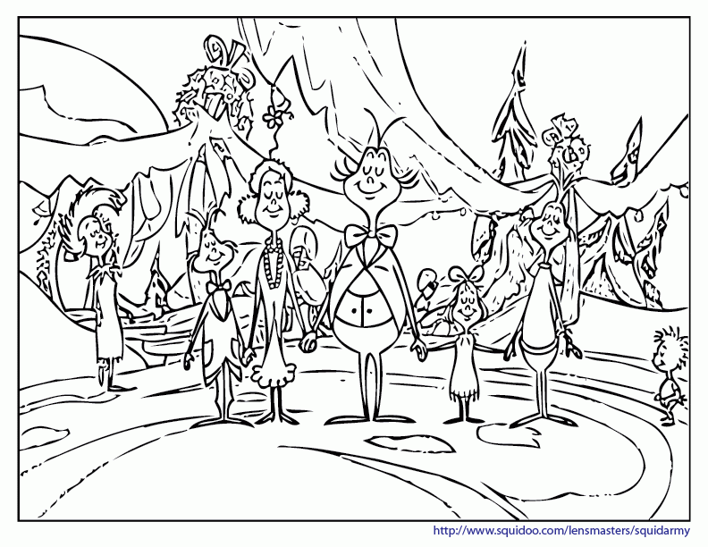 grinch stole christmas colouring pages  clip art library