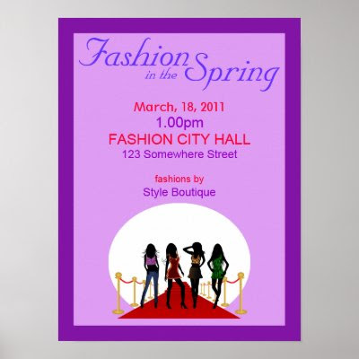 Fall Fashions  Women  on Fall Fashion Show Poster Features The Silhouette Of Four Fashion Girls
