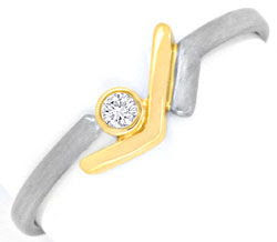 Originalfoto PLATIN GOLD SCHMUCK BRILLIANT-DIAMANT-RING