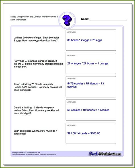  multiplication word problems worksheets 4th