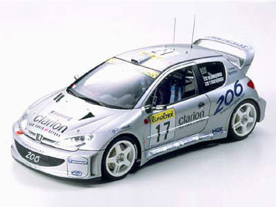 Tamiya 1/24 Peugeot 206 WRC 2000 (24226) English Color Guide & Paint Conversion Chart
