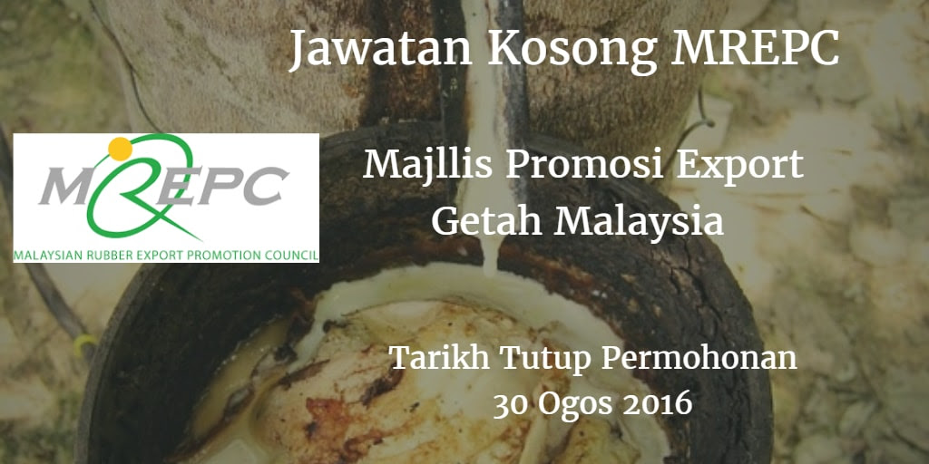 Jawatan Kosong MREPC 30 Ogos 2016