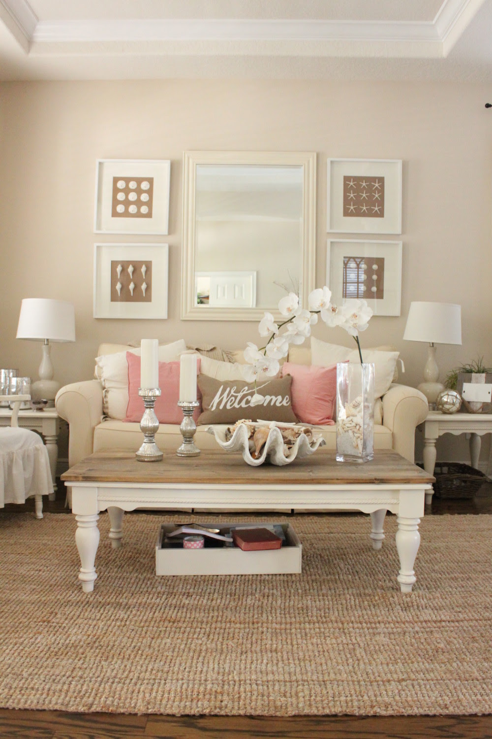 Pink Decor for Living Room and Dining Room Starfish Cottage Pink Decor for Living Room and Dining Room Starfish Cottage